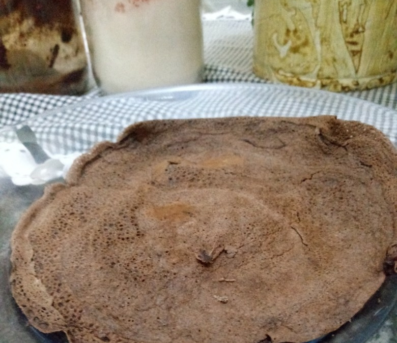 Crepioca de chocolate