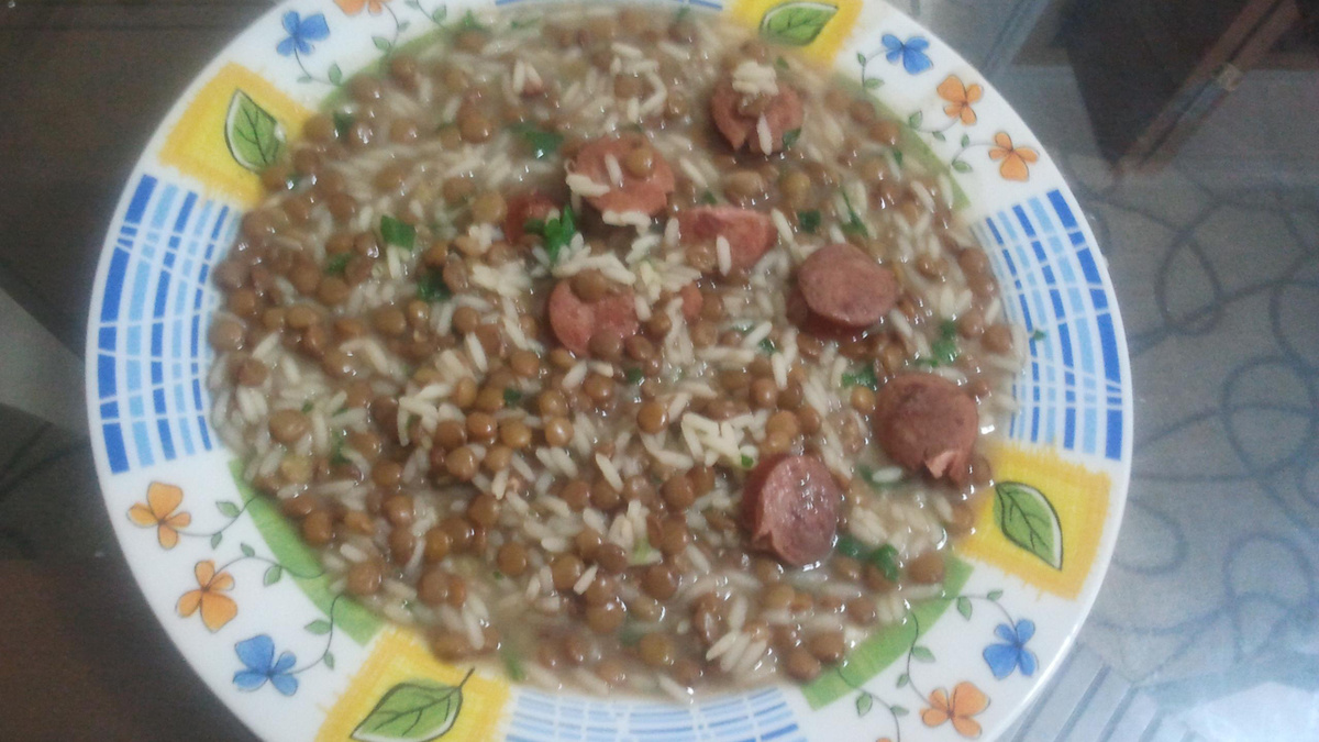Lentilha com cordeiro