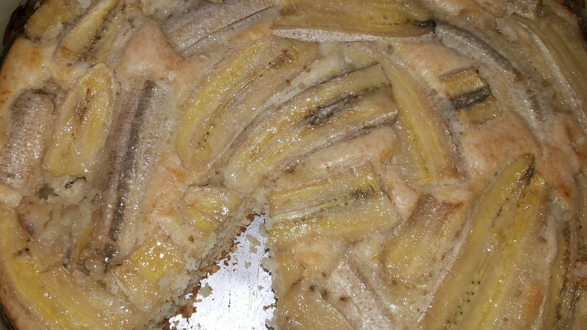 Bolo de banana (sem ovo)