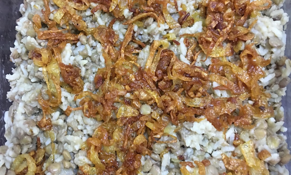Arroz com lentilha à moda Árabe