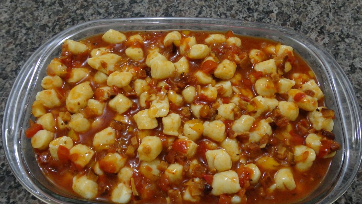 Nhoque perfeito com molho de bacon