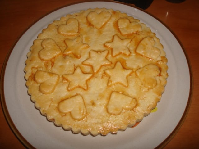 Torta de frango com massa podre diferente
