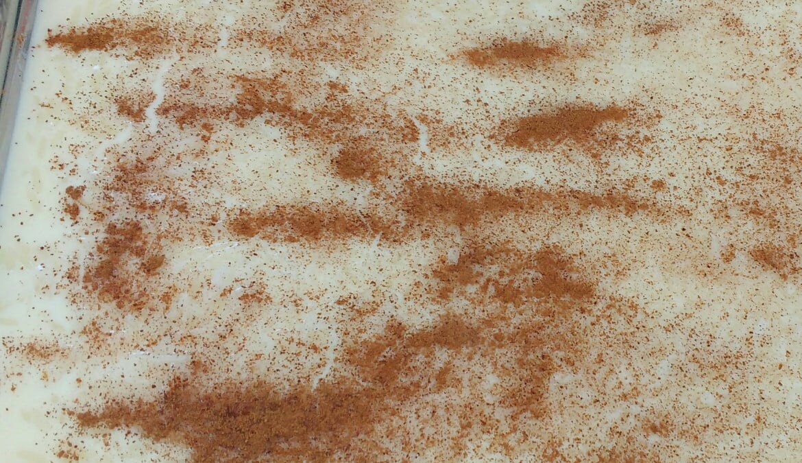 Arroz doce com leite de coco