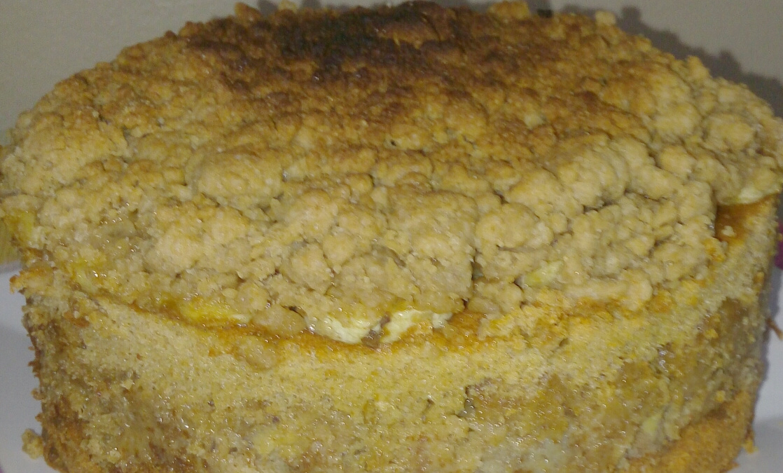 Bolo cuca de banana integral