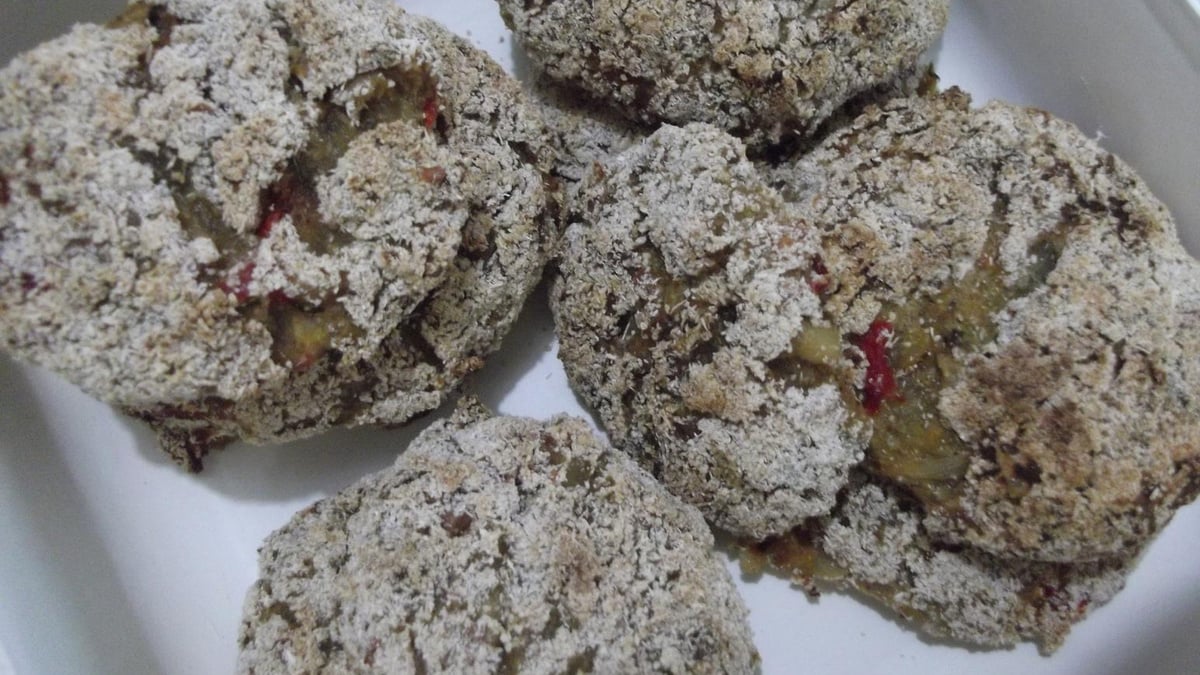 Nuggets de proteína de soja com abobrinha