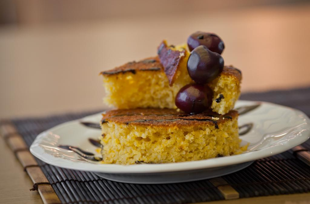 Bolo de milho no liquidificador