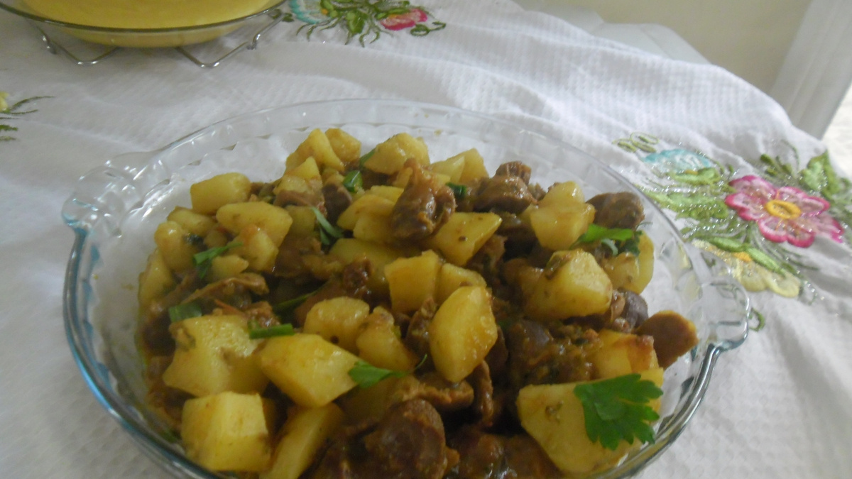 Moela com batata