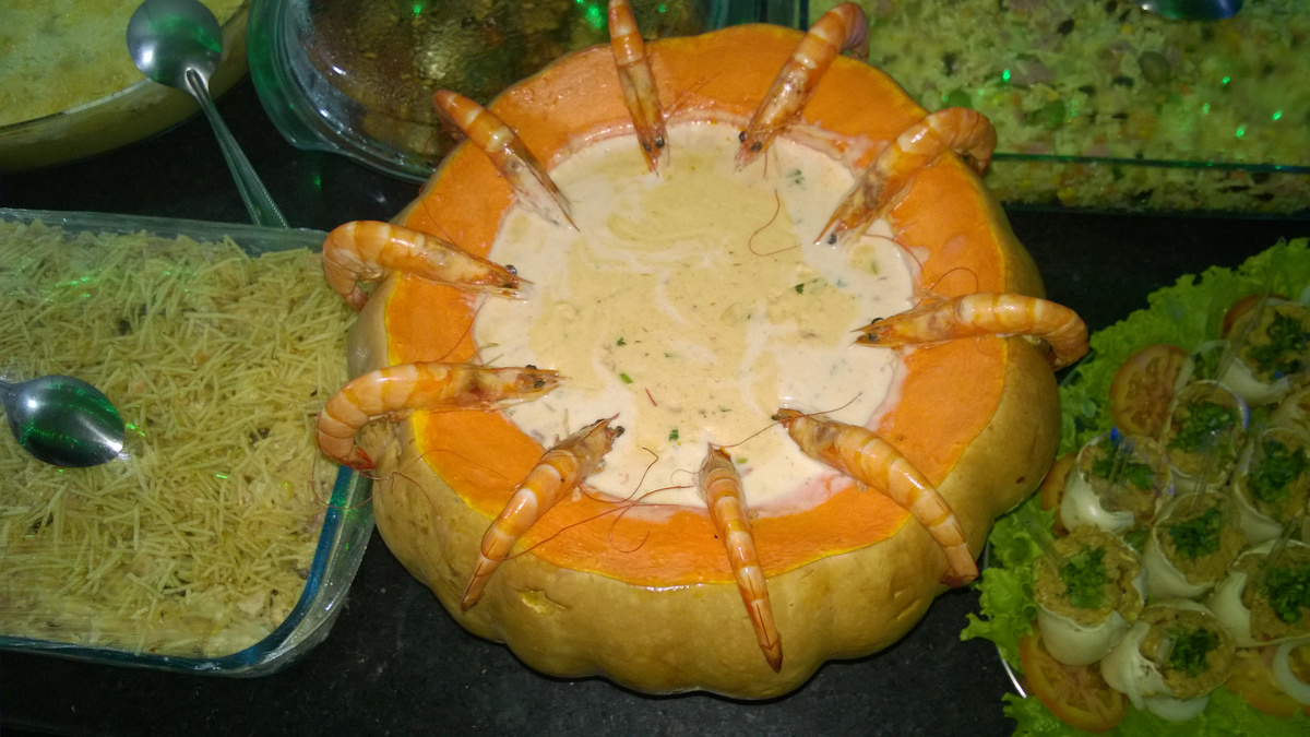 Camarão na moranga