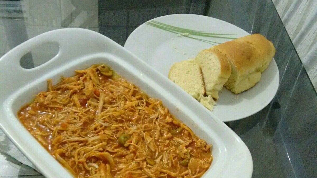 Polenta com frango
