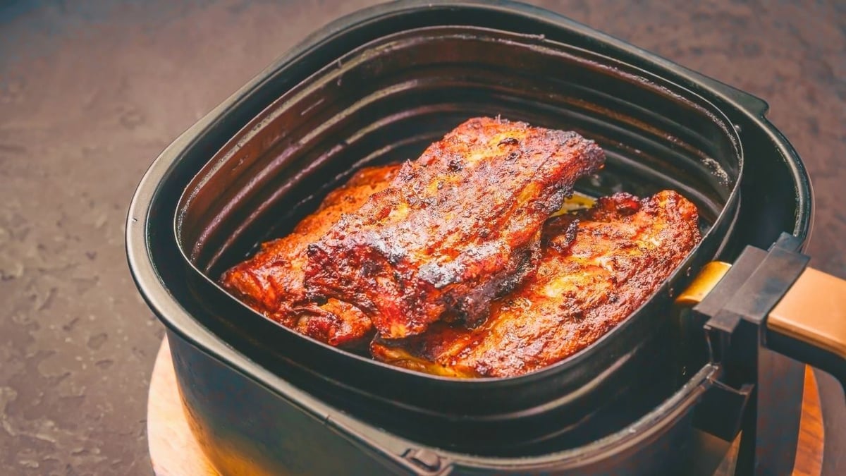 Carne de porco na airfryer