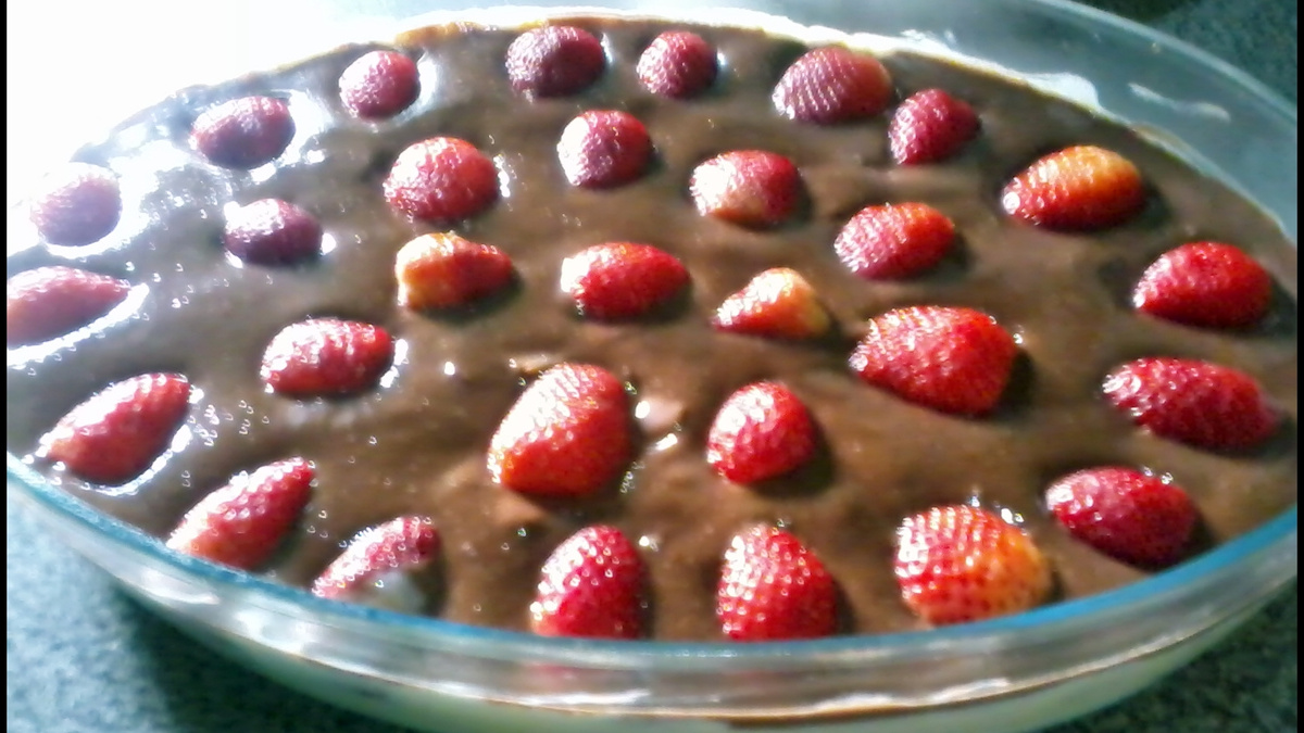 Torta de morango com chocolate