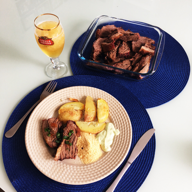 Fraldinha deliciosa assada no forno com sal grosso