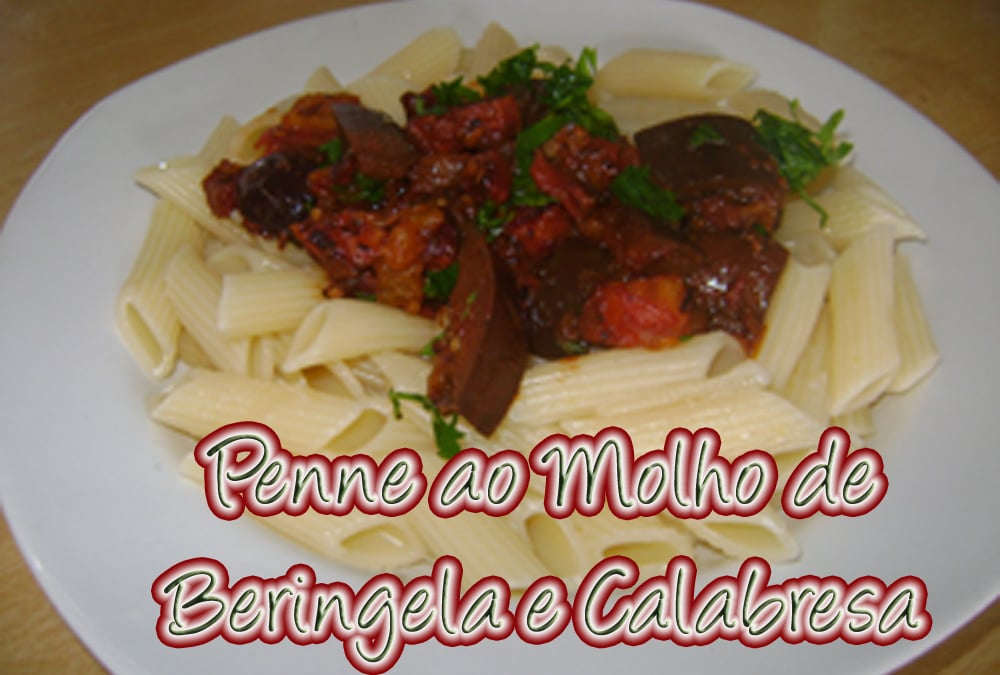 Macarrão com berinjela do mozão