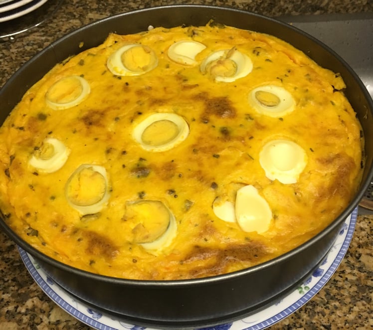 Torta salgada cremosa de cenoura