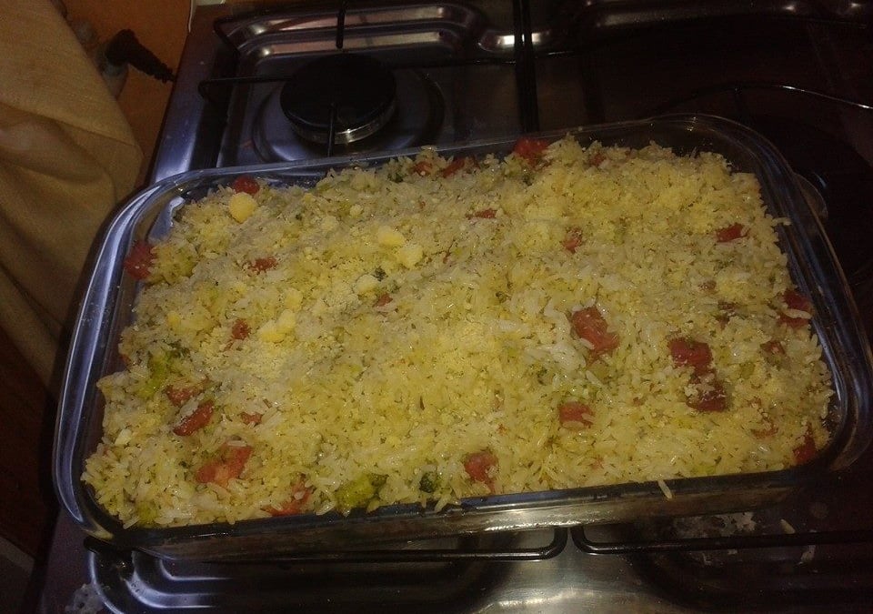 Arroz com brócolis
