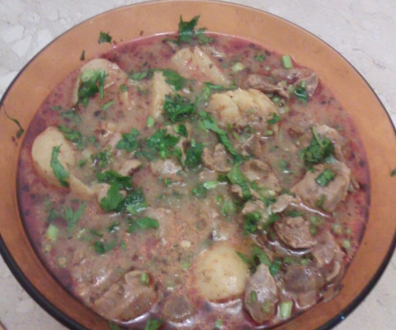 Moela com batata