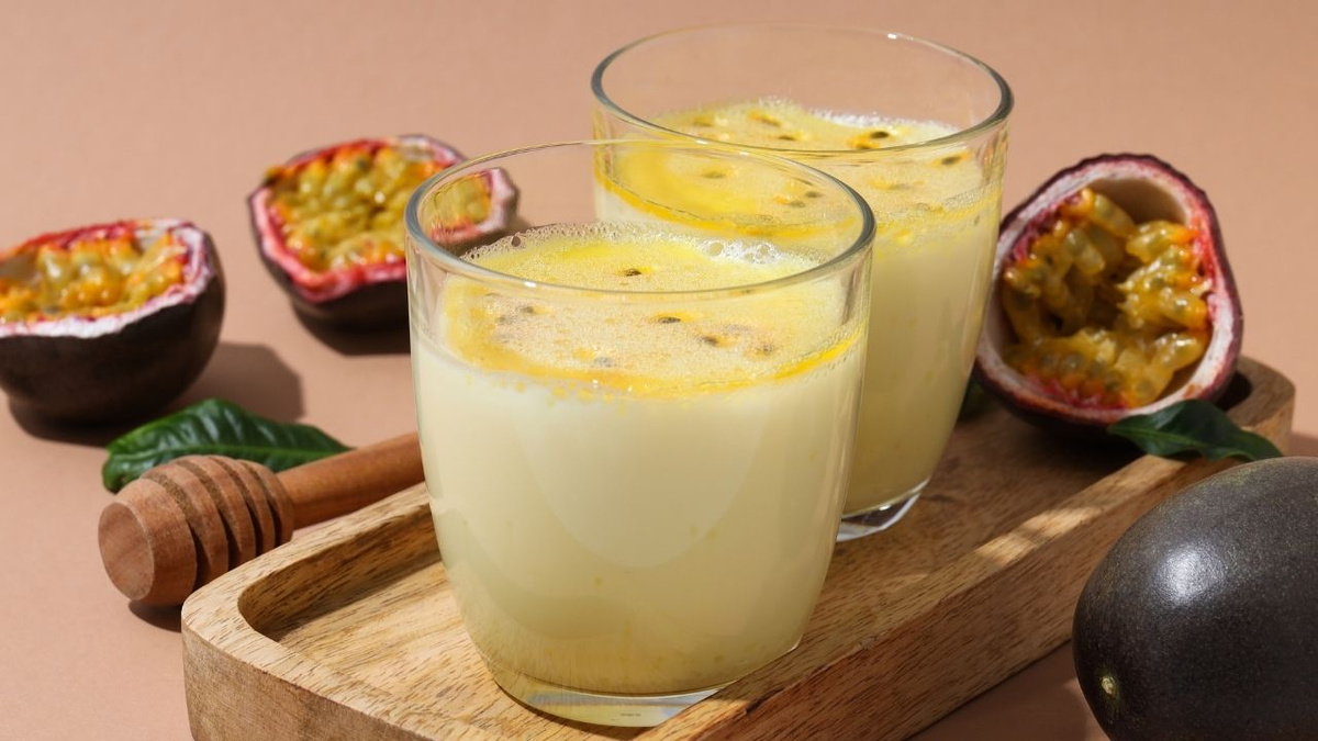 Mousse de leite ninho com maracujá
