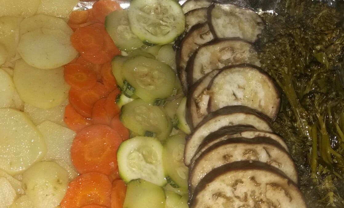 Legumes assados saudáveis