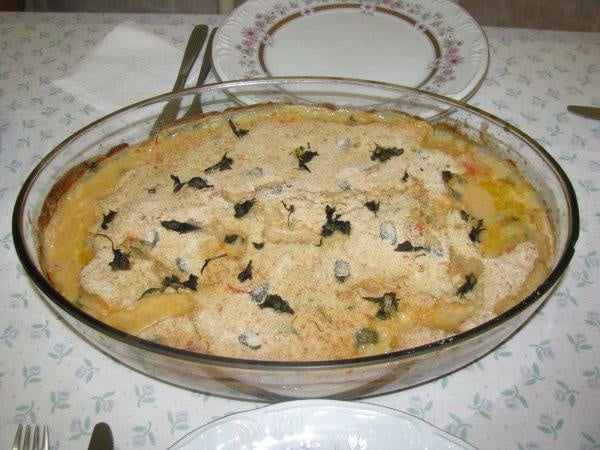 Salmão com molho de camarão