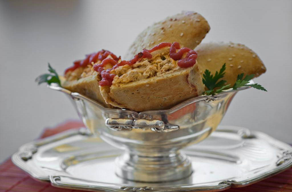 Pastel de frango assado