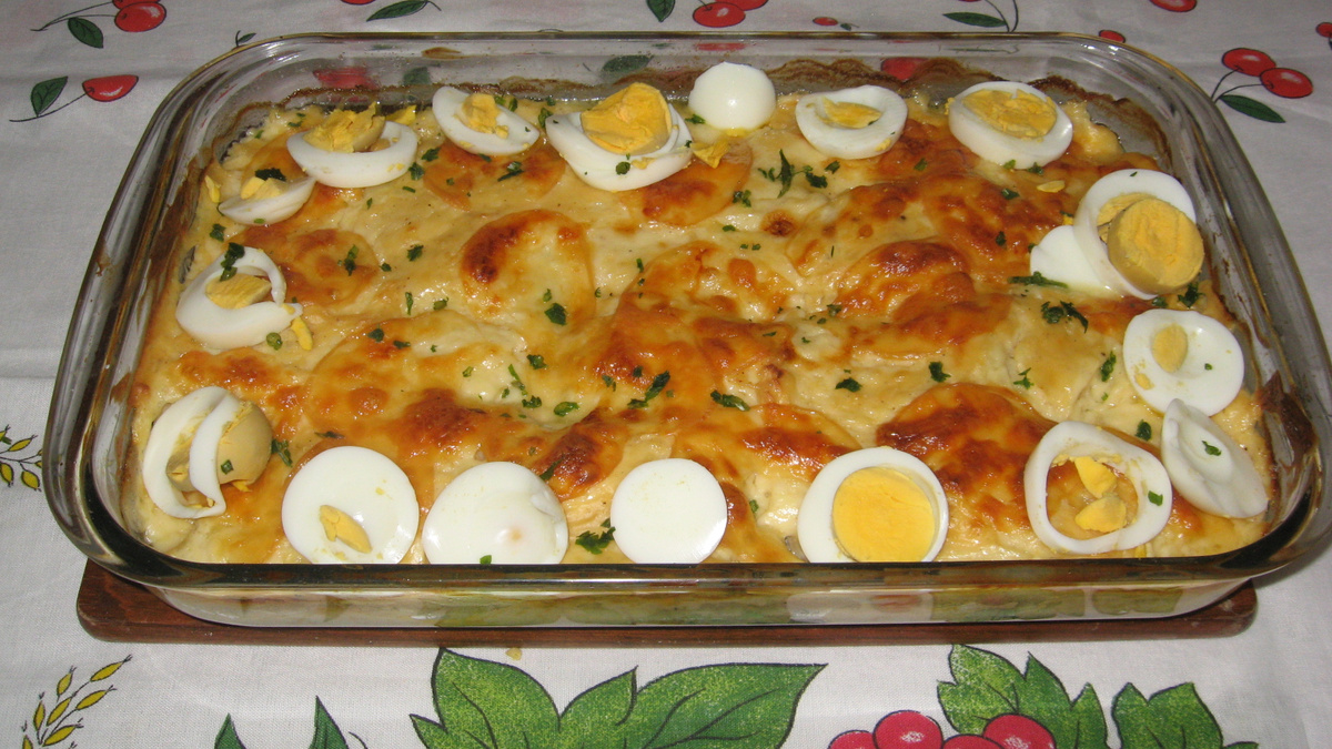 Peixe gratinado