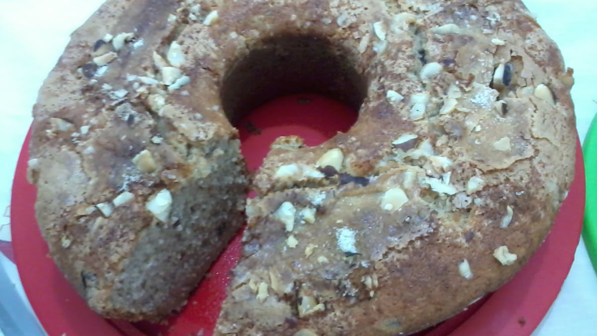 Bolo de banana integral
