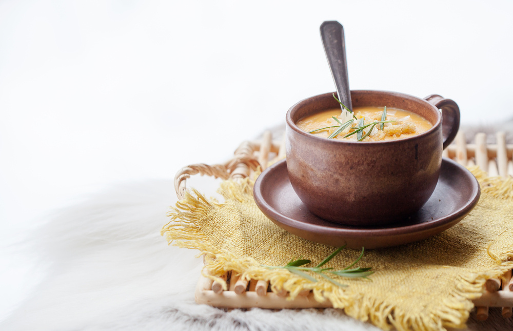 Sopa de fubá com ovos