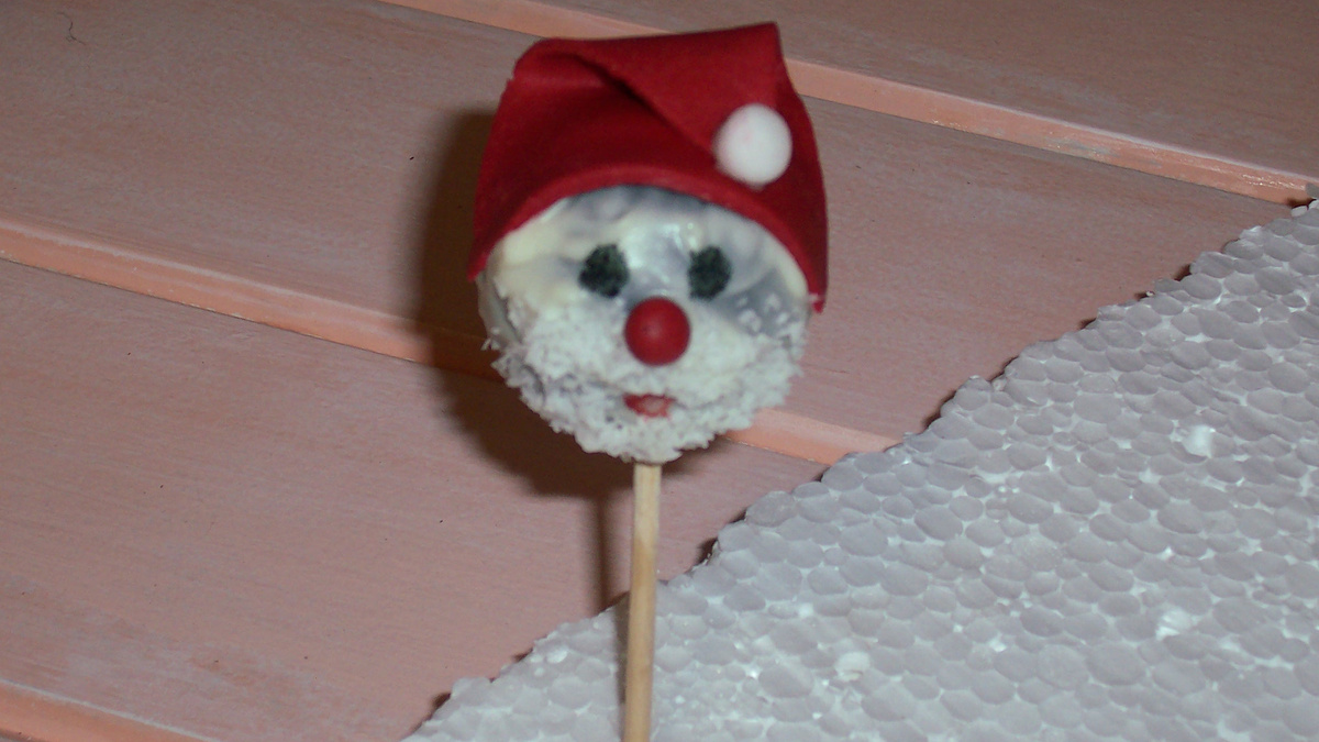 Cake pop de Papai Noel