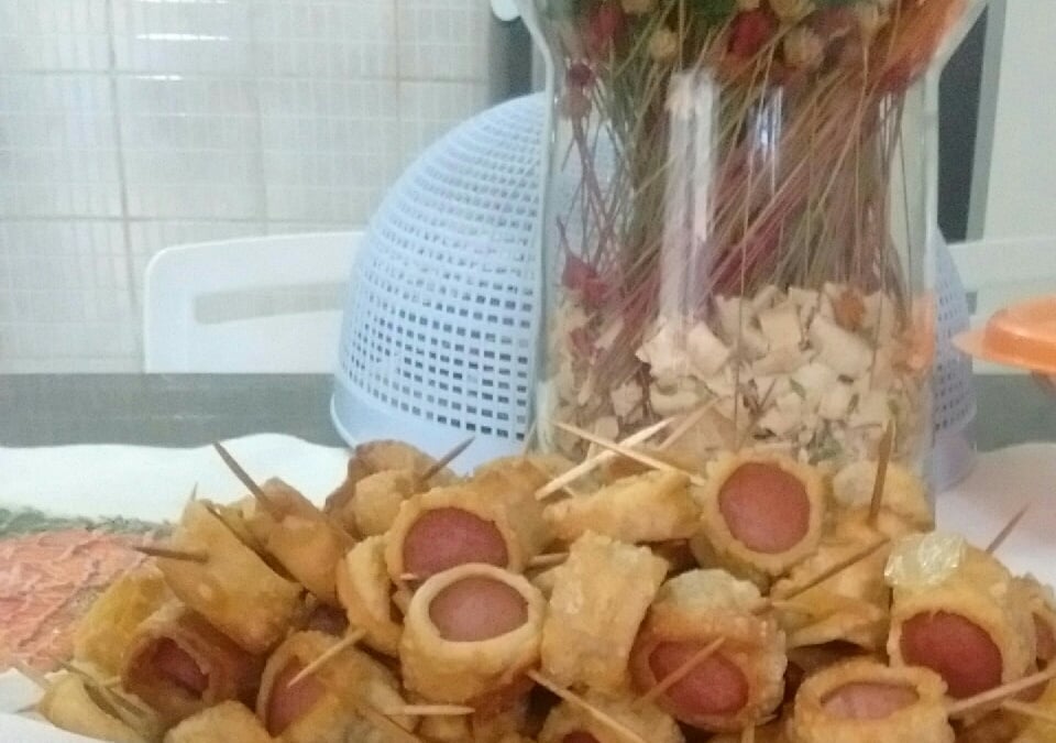 Petiscos de salsicha