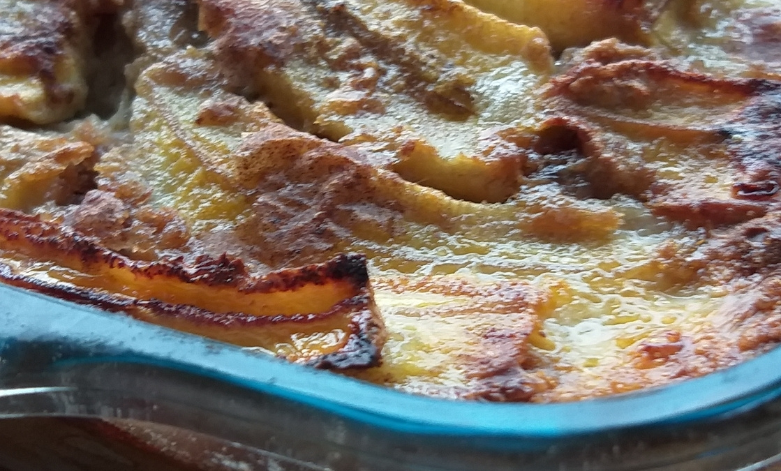 Torta seca de banana e amêndoas