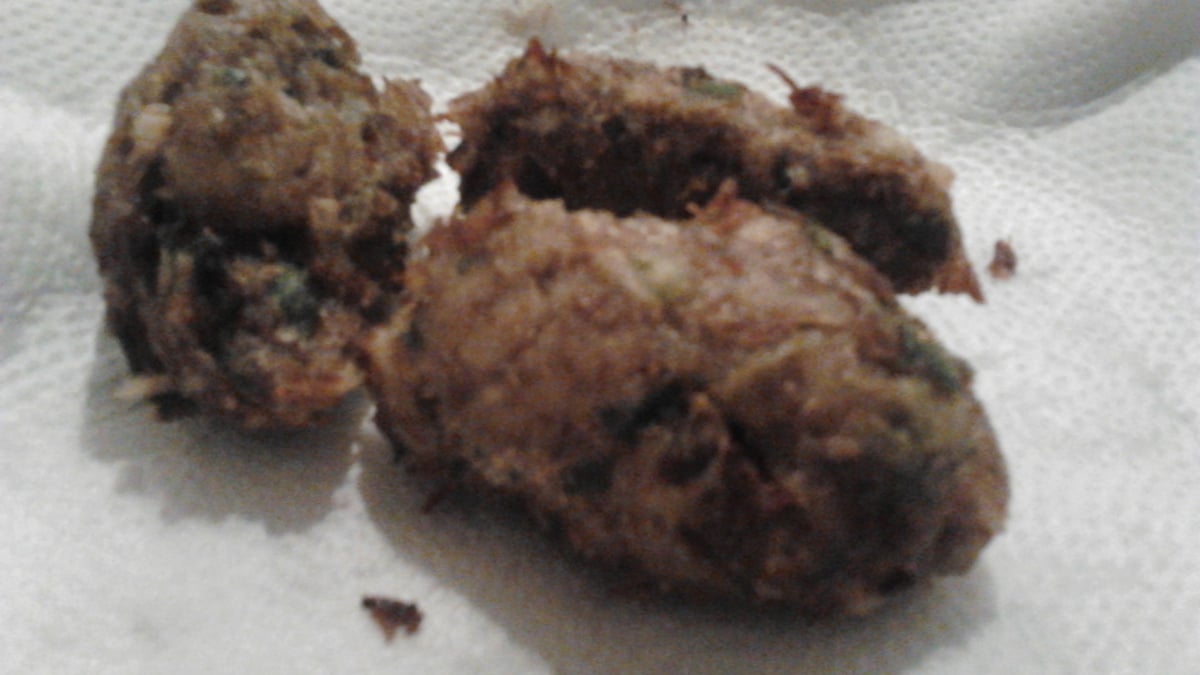 Bolinho de carne de sol estilo de bacalhau
