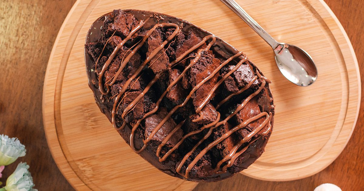 Ovo de Páscoa de brownie