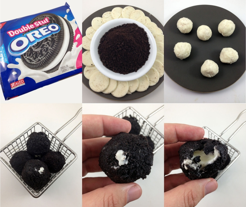 Bolinho de Oreo frito