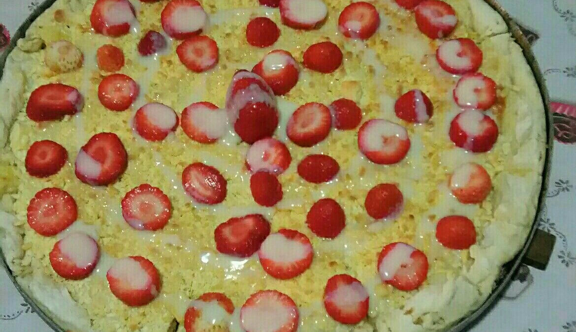 Pizza de chocolate branco