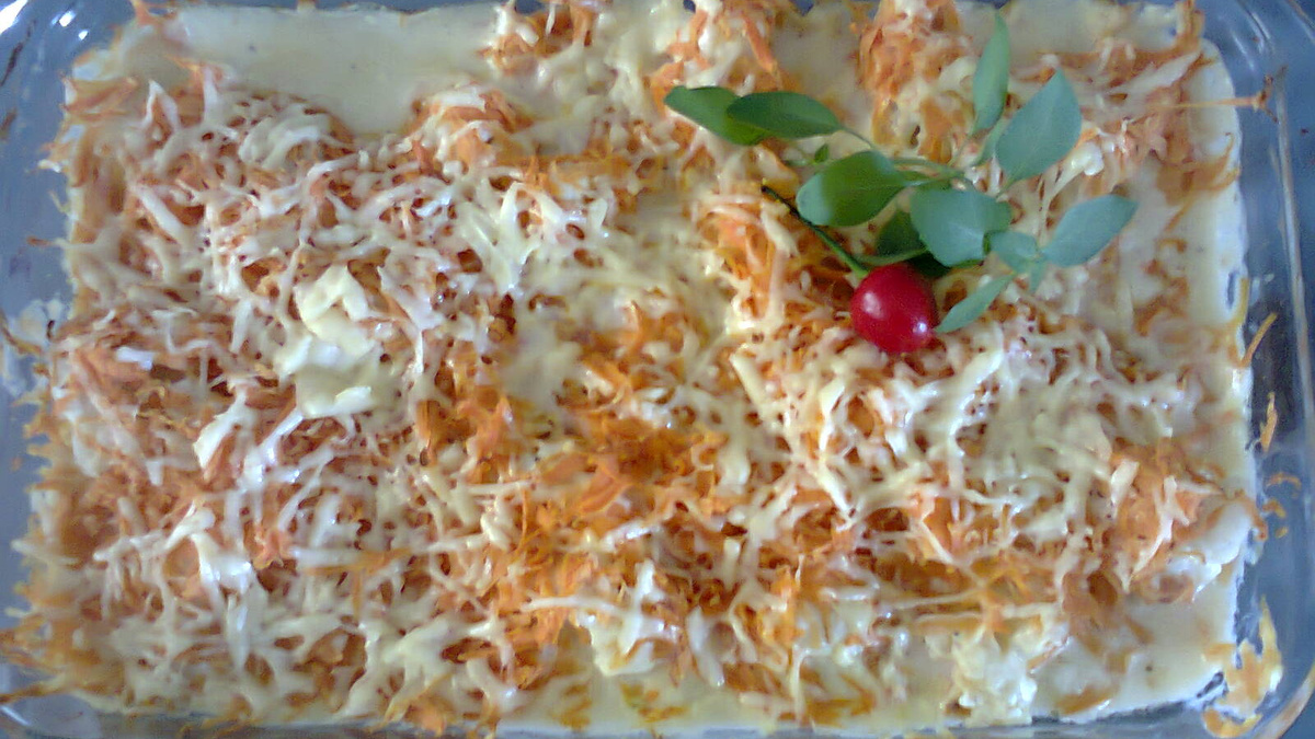 Couve-flor gratinada rosé