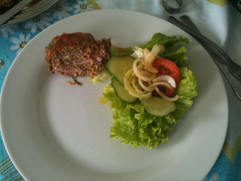 Rocambole de carne saudável