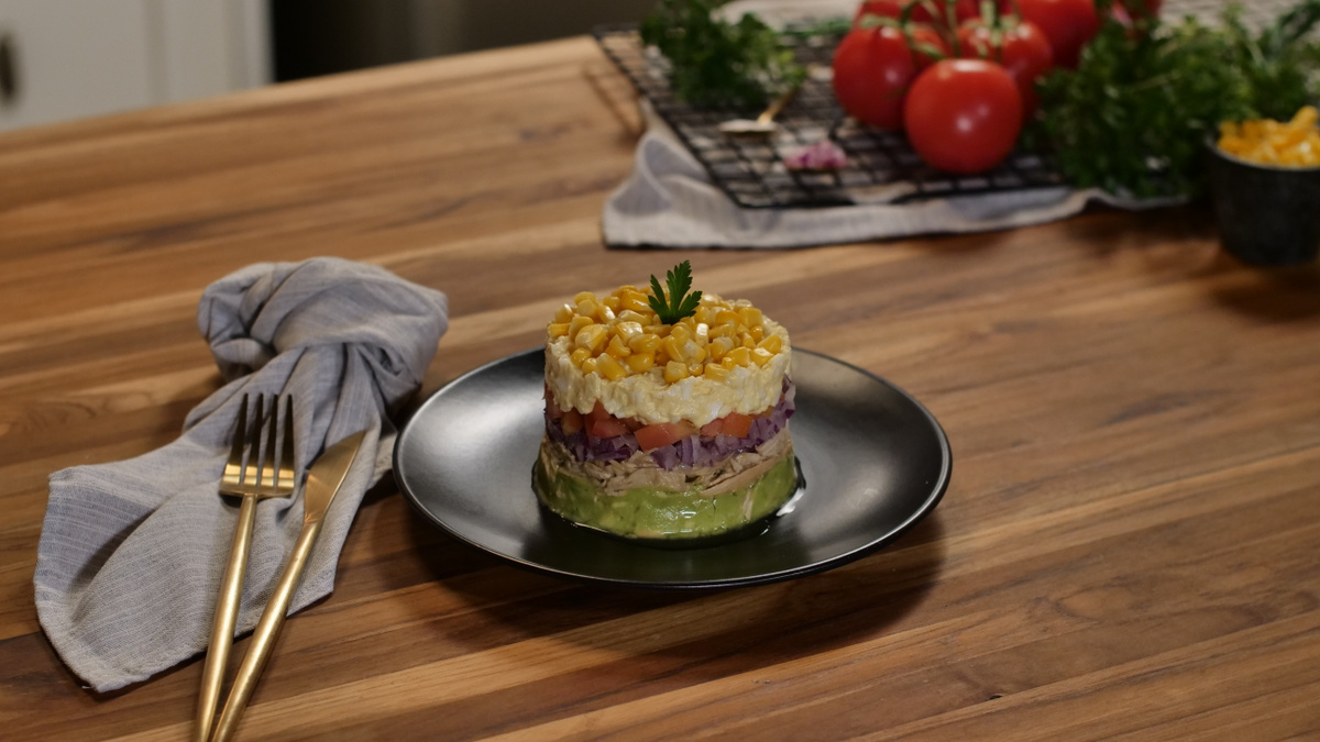 Salada em Camadas