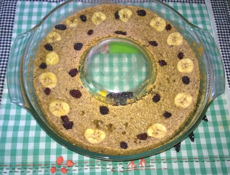 Bolo de banana com aveia/passas e nozes do Lúcio Cezar
