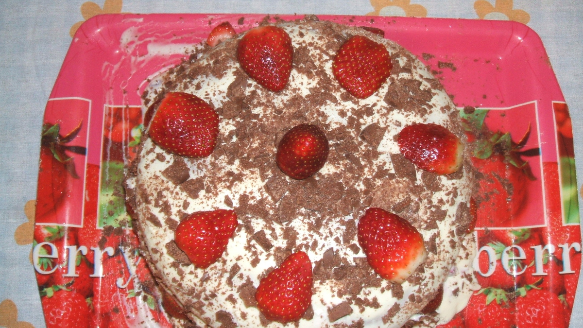 Bolo de morango com Suflair