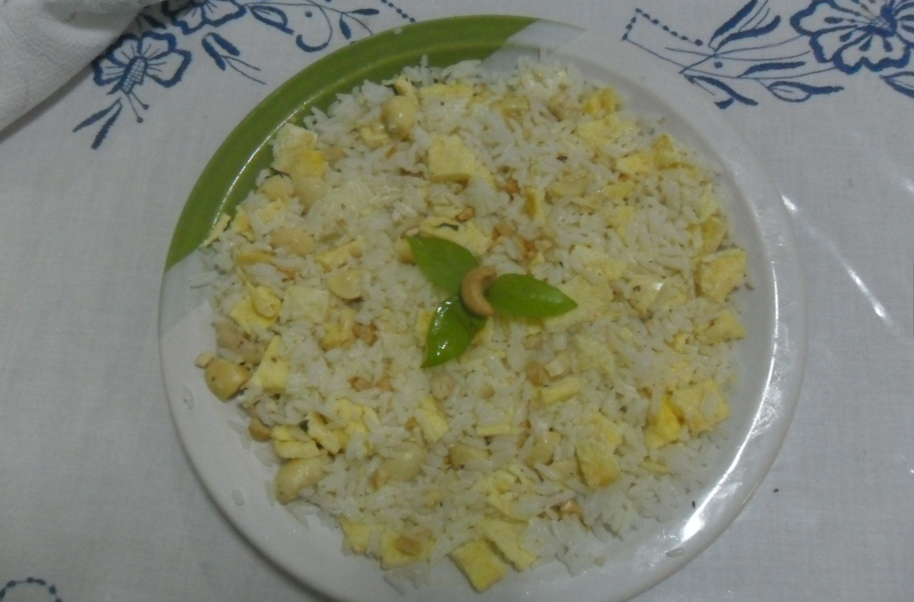 Arroz com mussarela e champignons