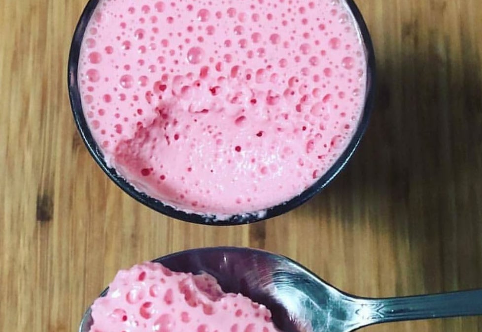 Mousse diet de morango