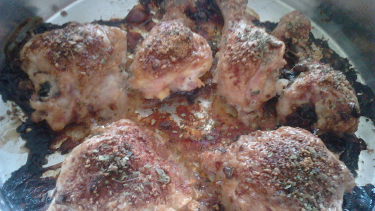 Frango empanado de forno