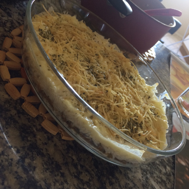 Arroz de forno com guisado