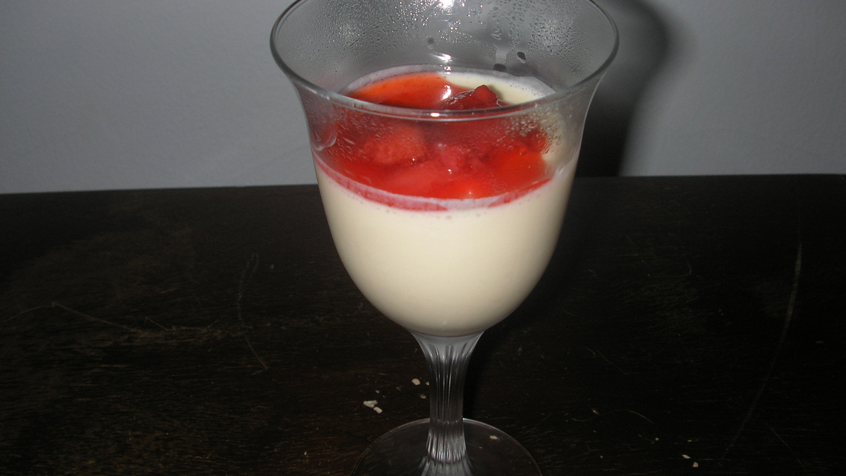 Mousse italiana de mel - Panna Cotta