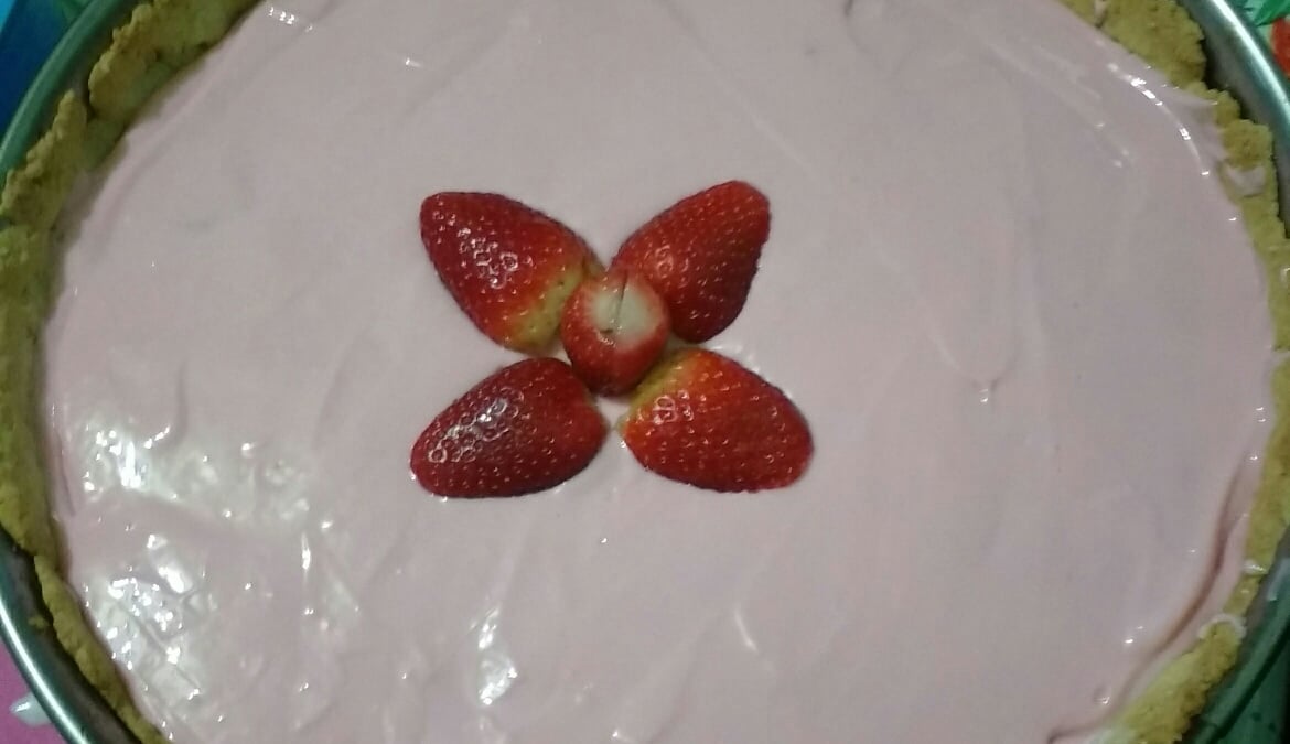 Torta mousse de morango