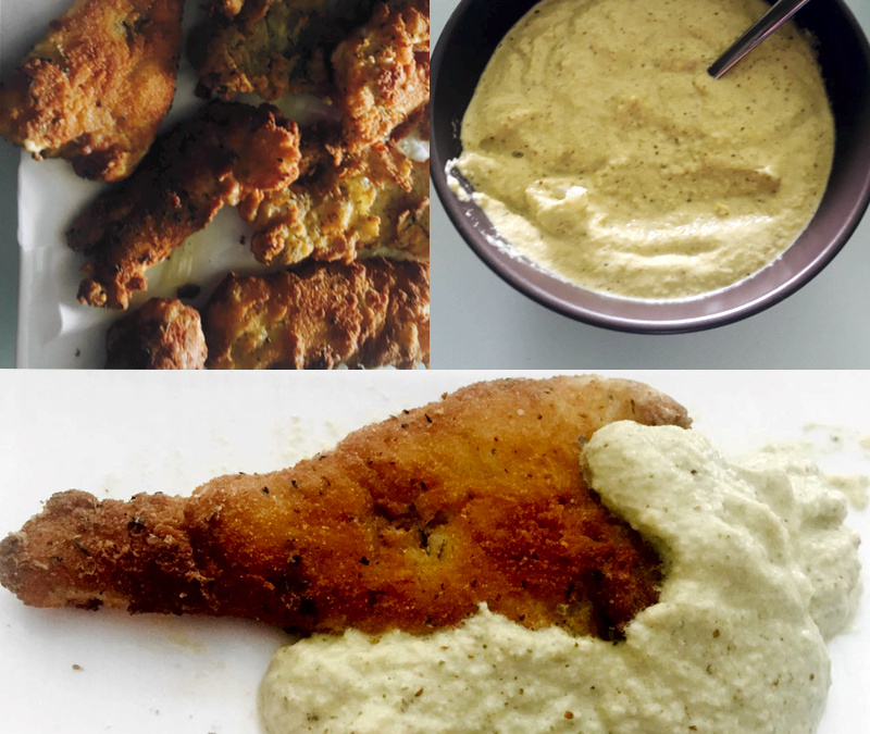 Filé de peixe empanado com ervas e molho tártaro especial