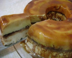 Pudim de sorvete delicioso da mamãe