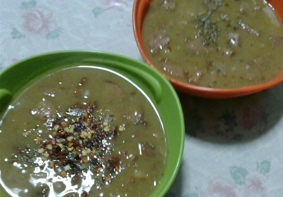 Sopa de ervilha de preguiçoso