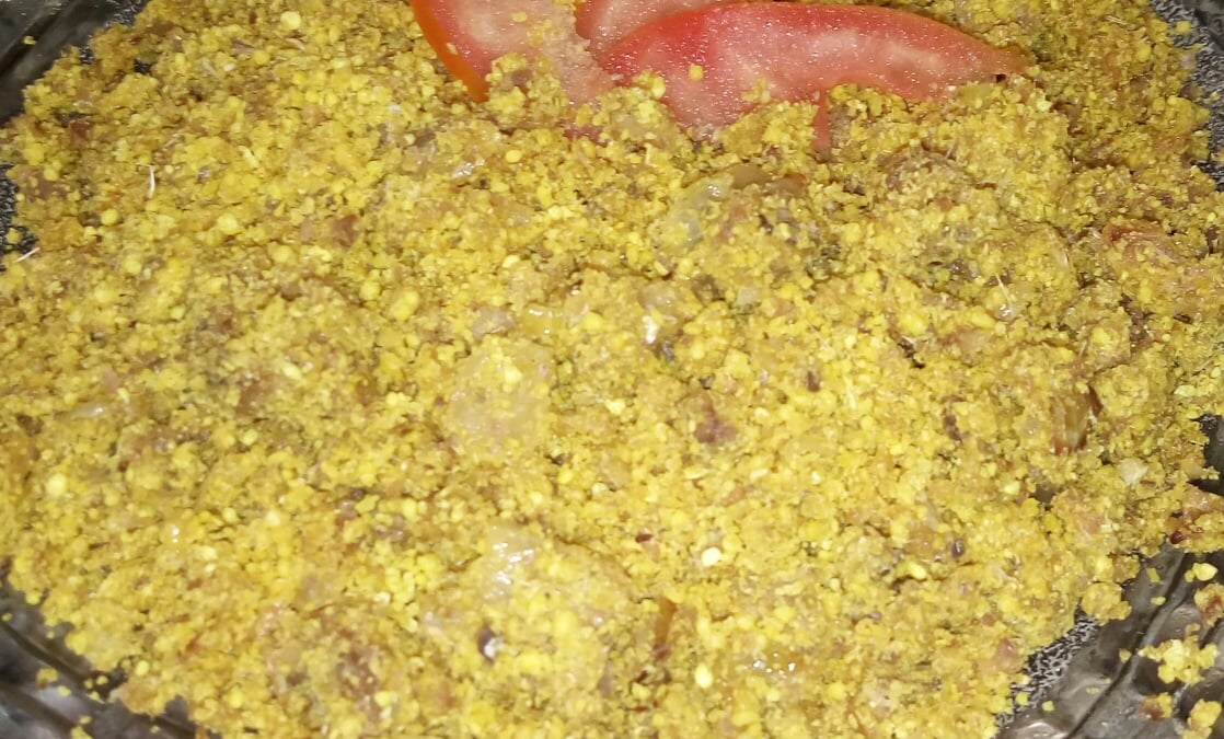 Farofa de sardinha em lata
