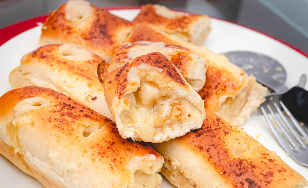 Pão recheado na air fryer